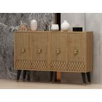 Casa si Gradina - Mobilier - Comode si corpuri - Console - Consola, Hanah Home, pal melaminat, stejar safir si auriu, 120x30x80 cm, 327ODS1234 - Infinity.ro