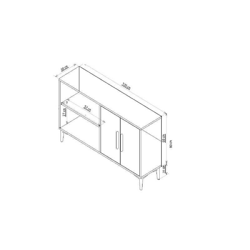 Casa si Gradina - Mobilier - Comode si corpuri - Console - Consola, Hanah Home, pal melaminat, stejar safir si auriu, 120x30x80 cm, 327ODS1234 - Infinity.ro