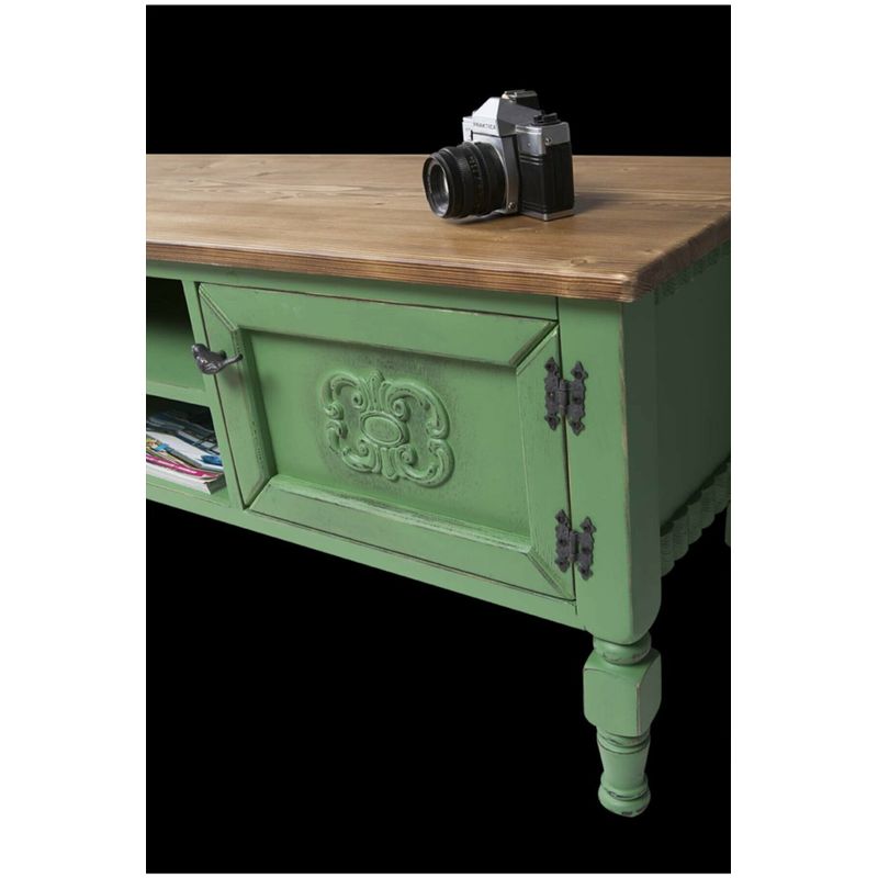 Casa si Gradina - Mobilier - Comode si corpuri - Comode - Comoda tv, Hanah Home, mdf, verde deschis, 150x40x50 cm - Infinity.ro