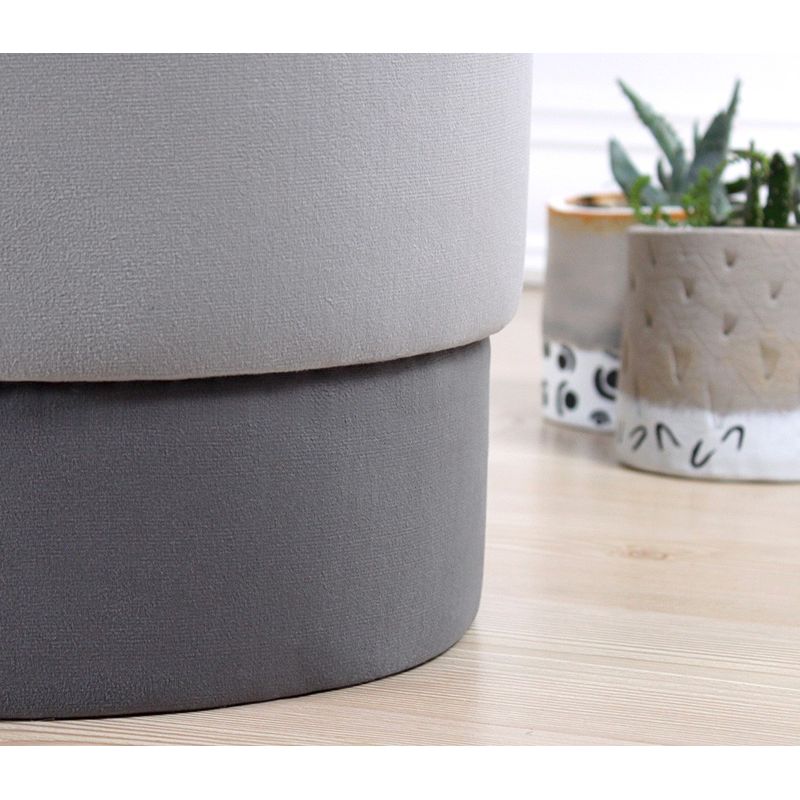 Casa si Gradina - Mobilier - Scaune si fotolii - Tabureti - Taburet, Atelier Del Sofa, catifea si bumbac, gri, 43x38 cm - Infinity.ro