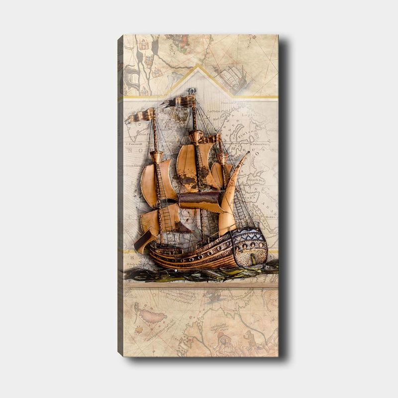 Casa si Gradina - Decoratiuni - Tablouri - Tablou decorativ, Wallxpert, panza, multicolor, 30x80 cm, rama lemn, 483TNS2071 - Infinity.ro