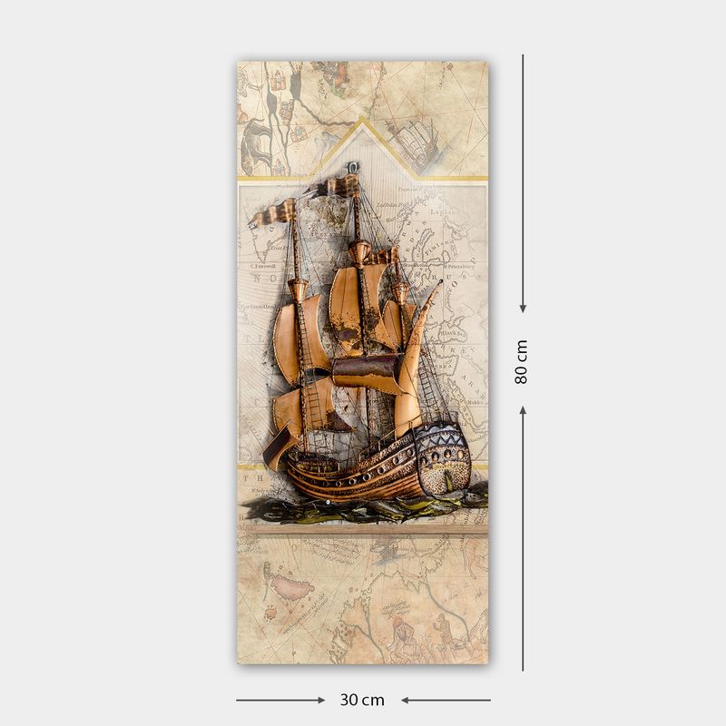 Casa si Gradina - Decoratiuni - Tablouri - Tablou decorativ, Wallxpert, panza, multicolor, 30x80 cm, rama lemn, 483TNS2071 - Infinity.ro