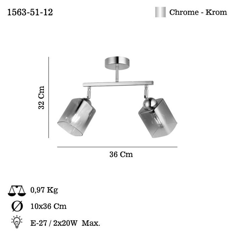 Casa si Gradina - Corpuri si surse de iluminat - Lustre si pendule - Candelabru, Opviq, metal, crom, 30 cm - Infinity.ro