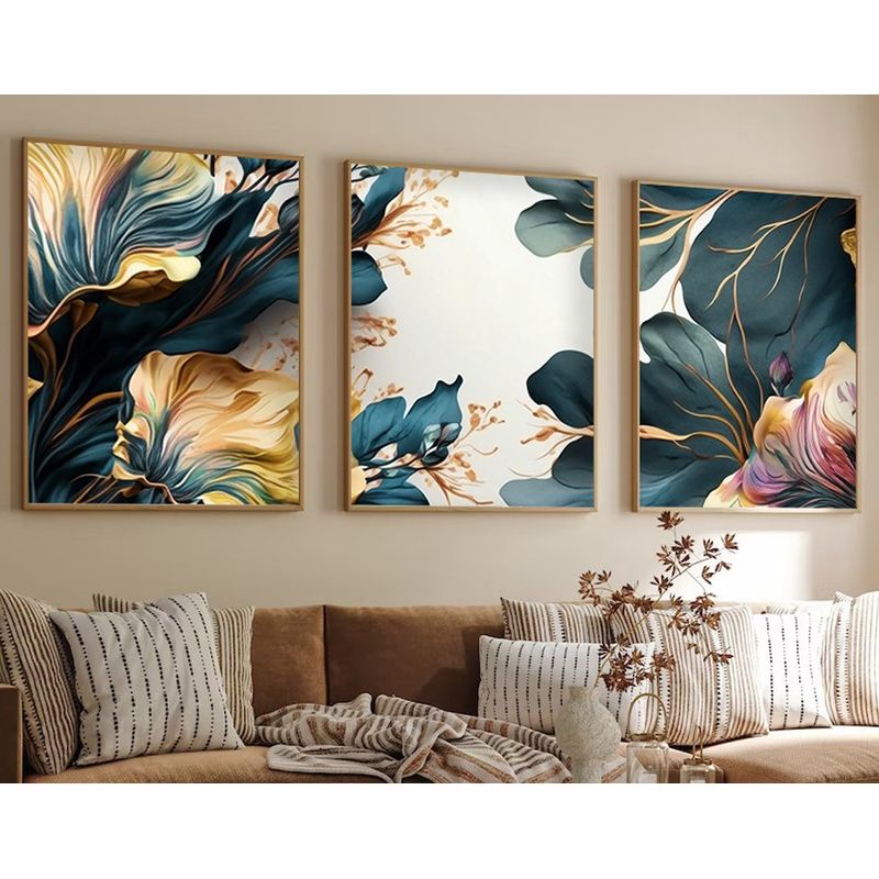 Casa si Gradina - Decoratiuni - Tablouri - Tablou decorativ cu rama, Wallxpert, mdf, multicolor, 50x70 cm, set 3 piese, 693BSE1550 - Infinity.ro