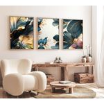 Casa si Gradina - Decoratiuni - Tablouri - Tablou decorativ cu rama, Wallxpert, mdf, multicolor, 50x70 cm, set 3 piese, 693BSE1550 - Infinity.ro