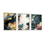 Casa si Gradina - Decoratiuni - Tablouri - Tablou decorativ cu rama, Wallxpert, mdf, multicolor, 50x70 cm, set 3 piese, 693BSE1550 - Infinity.ro