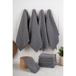 Market - Curatenie si intretinere casa - Produse bucatarie - Lavete si bureti - Set prosoape de bucatarie, Hermia, antracit, 43x76 cm, 90% bumbac 10% poliester, 10 bucati - Infinity.ro