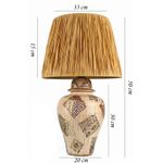 Casa si Gradina - Corpuri si surse de iluminat - Veioze si lampi - Veioze - Veioza, Opviq, ceramica, crem, 33x50 cm - Infinity.ro