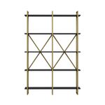 Casa si Gradina - Mobilier - Biblioteci si rafturi - Biblioteci - Biblioteca, Hanah Home, panou aglomerat cu melamina, auriu, antracit, 120x34x180 cm - Infinity.ro
