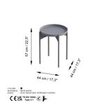 Casa si Gradina - Mobilier - Mese si birouri - Masute de cafea - Masuta de cafea, Hanah Home, metal, gri, 44x44x57 cm - Infinity.ro