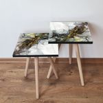 Casa si Gradina - Mobilier - Mese si birouri - Masute de cafea - Set masute cuib, Hanah Home, mdf, multicolor, 35x35x47 cm, 481LNA2463 - Infinity.ro
