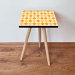 Casa si Gradina - Mobilier - Mese si birouri - Masute de cafea - Masuta de cafea, Hanah Home, mdf, portocaliu crem, 35x35x42 cm - Infinity.ro