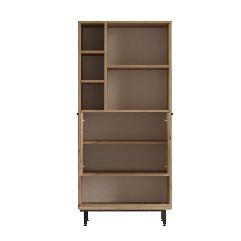Casa si Gradina - Mobilier - Comode si corpuri - Corpuri bucatarie - Dulap bucatarie, Hanah Home, pal melaminat, nuc, 74.8x35.5x161.6 cm - Infinity.ro