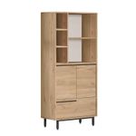 Casa si Gradina - Mobilier - Comode si corpuri - Corpuri bucatarie - Dulap bucatarie, Hanah Home, pal melaminat, nuc, 74.8x35.5x161.6 cm - Infinity.ro