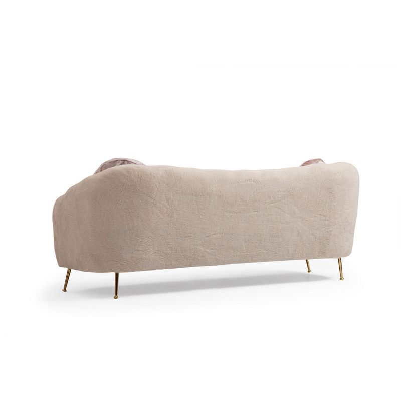 Casa si Gradina - Mobilier - Canapele si coltare - Canapele - Canapea 3 locuri, Hanah Home, lemn fag si pal, bej, 215x90x80 cm - Infinity.ro