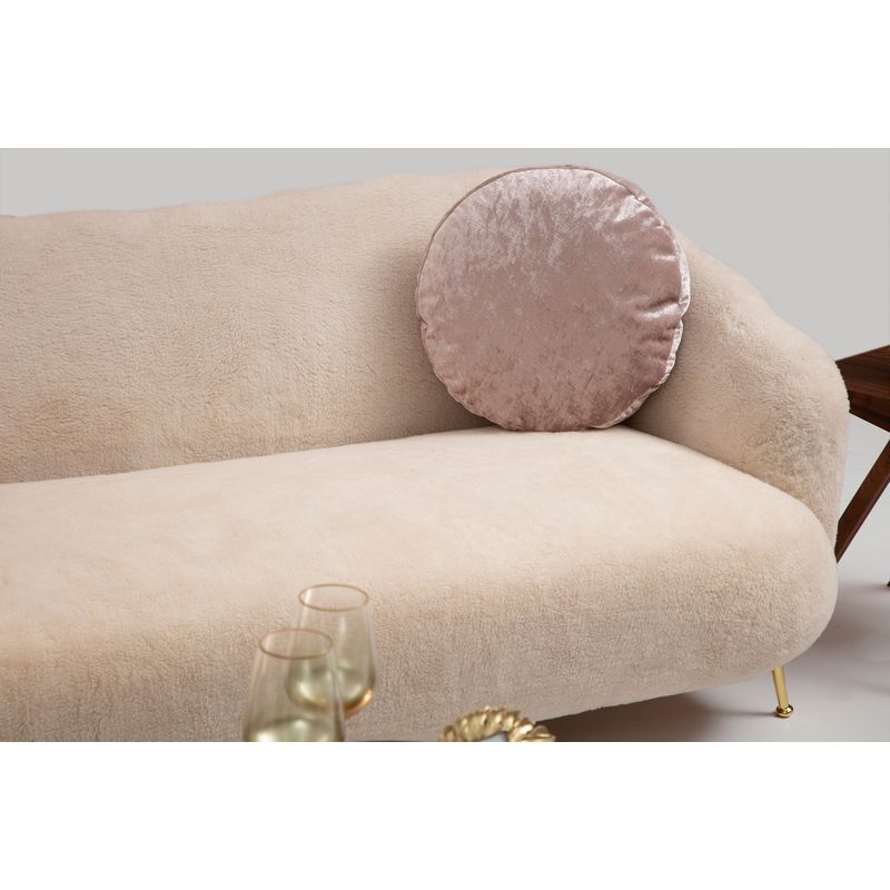 Casa si Gradina - Mobilier - Canapele si coltare - Canapele - Canapea 3 locuri, Hanah Home, lemn fag si pal, bej, 215x90x80 cm - Infinity.ro