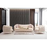 Casa si Gradina - Mobilier - Canapele si coltare - Canapele - Canapea 3 locuri, Hanah Home, lemn fag si pal, bej, 215x90x80 cm - Infinity.ro