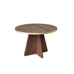 Casa si Gradina - Mobilier - Mese si birouri - Masute de cafea - Masuta de cafea, Hanah Home, pal melaminat, auriu si nuc, 60x60x40 cm - Infinity.ro