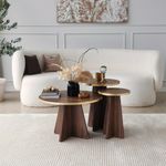 Casa si Gradina - Mobilier - Mese si birouri - Masute de cafea - Masuta de cafea, Hanah Home, pal melaminat, auriu si nuc, 60x60x40 cm - Infinity.ro