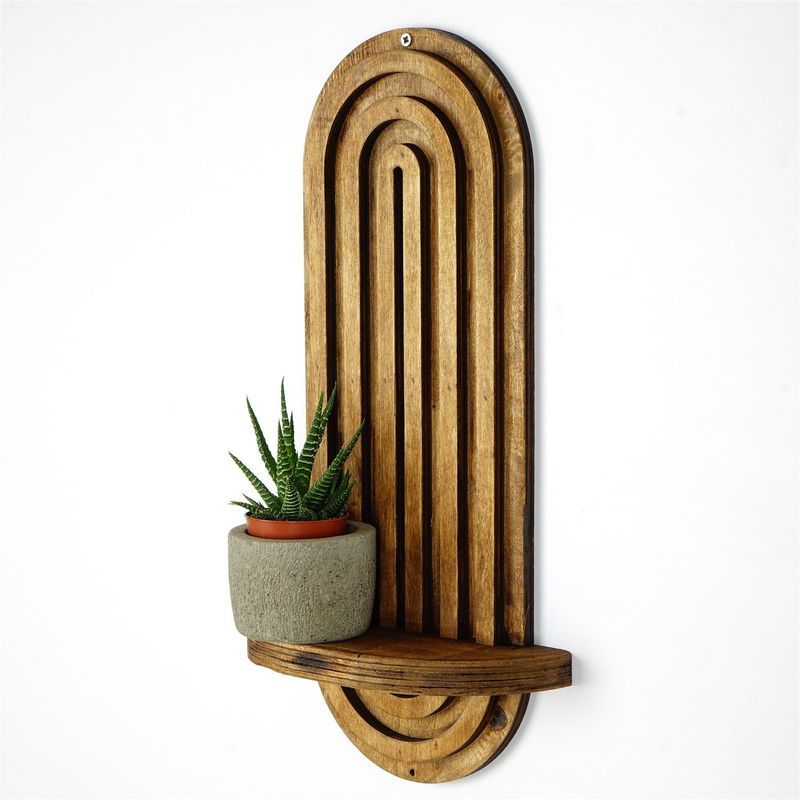 Casa si Gradina - Mobilier - Biblioteci si rafturi - Rafturi - Raft de perete, Hanah Home, placaj, nuc, 40x20x9 cm, 792EVL9070 - Infinity.ro