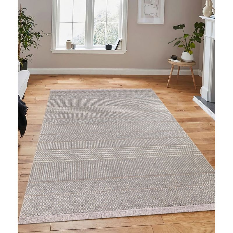 Casa si Gradina - Textile si covoare - Covoare - Covorase intrare - Covoras de intrare, Conceptum Hypnose, crem, 80x150 cm, 100% iuta si chenille, antiderapant - Infinity.ro