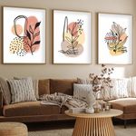 Casa si Gradina - Decoratiuni - Tablouri - Tablou decorativ cu rama, Wallxpert, mdf, multicolor, 50x70 cm, set 3 piese, 693BSE1922 - Infinity.ro