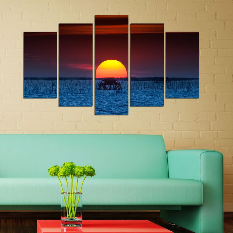 Casa si Gradina - Decoratiuni - Tablouri - Tablou decorativ 5 piese, Wallxpert, mdf, multicolor, 110x60 cm, 223CHR1956 - Infinity.ro