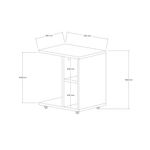 Casa si Gradina - Mobilier - Mese si birouri - Masute de cafea - Masuta de cafea, Hanah Home, pal melaminat, antracit, 45x35x50 cm - Infinity.ro