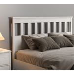 Casa si Gradina - Mobilier - Paturi si accesorii - Paturi - Pat dublu, Hanah Home, pal melaminat, lemn alb, 205x169x95 cm - Infinity.ro