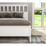 Casa si Gradina - Mobilier - Paturi si accesorii - Paturi - Pat dublu, Hanah Home, pal melaminat, lemn alb, 205x169x95 cm - Infinity.ro
