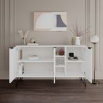 Casa si Gradina - Mobilier - Comode si corpuri - Console - Consola, Hanah Home, pal melaminat, alb, 142x35.6x83 cm - Infinity.ro