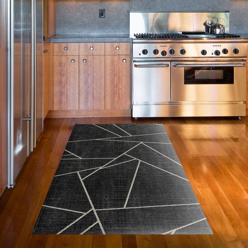 Casa si Gradina - Textile si covoare - Covoare - Covoare casa - Covor, Conceptum Hypnose, negru, 120x180 cm, 100% poliester, antiderapant, lavabil la masina, 955ANR2618 - Infinity.ro
