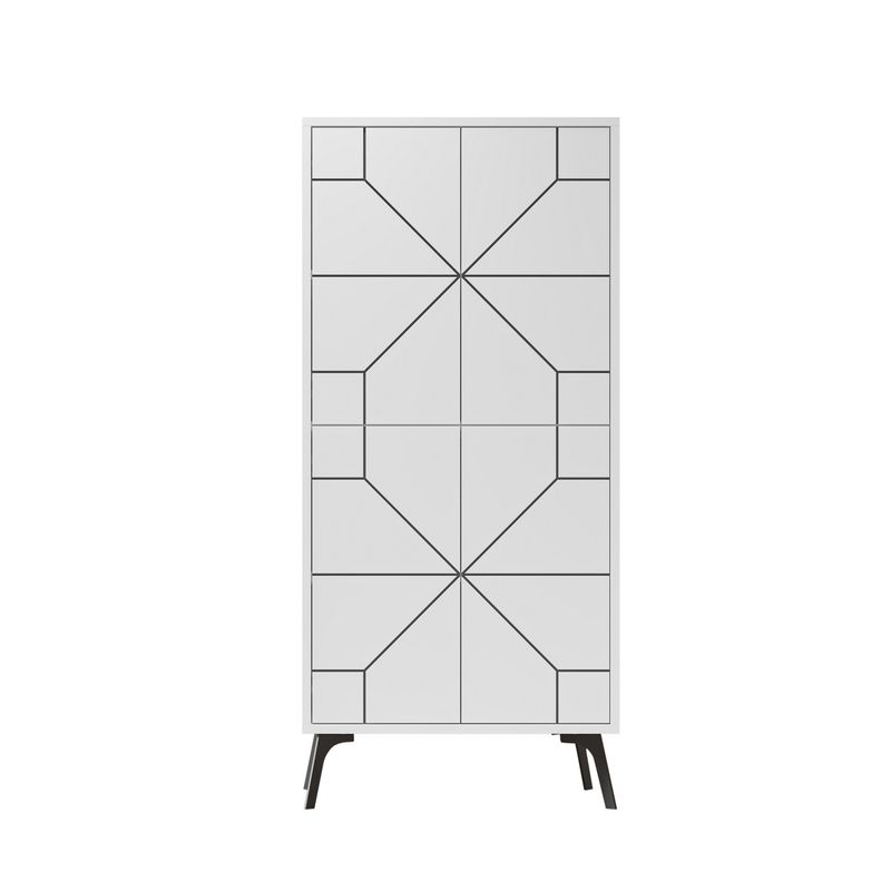 Casa si Gradina - Mobilier - Dulapuri si sifoniere - Dulapuri - Dulap multifunctional, Hanah Home, pal melaminat, alb, 62.6x35.6x136 cm - Infinity.ro
