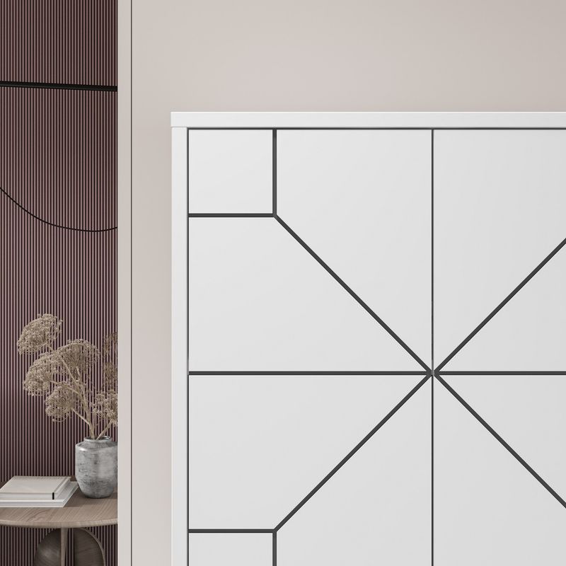 Casa si Gradina - Mobilier - Dulapuri si sifoniere - Dulapuri - Dulap multifunctional, Hanah Home, pal melaminat, alb, 62.6x35.6x136 cm - Infinity.ro