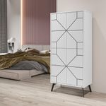 Casa si Gradina - Mobilier - Dulapuri si sifoniere - Dulapuri - Dulap multifunctional, Hanah Home, pal melaminat, alb, 62.6x35.6x136 cm - Infinity.ro