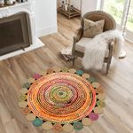 Casa si Gradina - Textile si covoare - Covoare - Covoare casa - Covor rotund, Conceptum Hypnose, multicolor, 70 cm, 100% poliester, antiderapant, 477HFT2202 - Infinity.ro