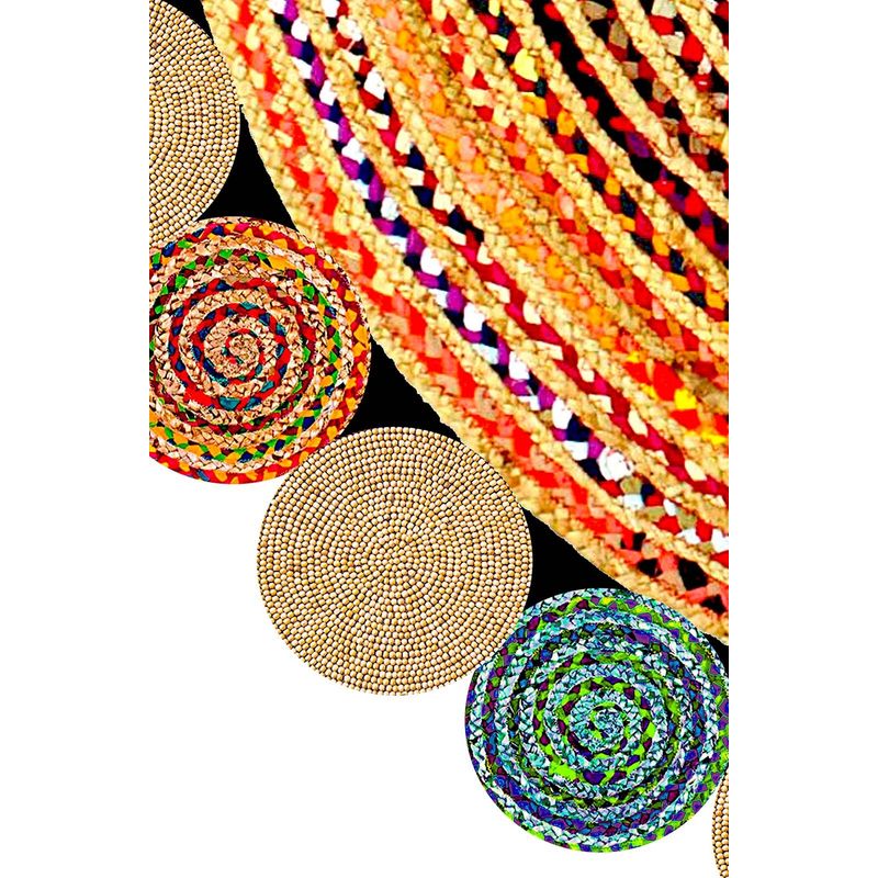 Casa si Gradina - Textile si covoare - Covoare - Covoare casa - Covor rotund, Conceptum Hypnose, multicolor, 70 cm, 100% poliester, antiderapant, 477HFT2202 - Infinity.ro