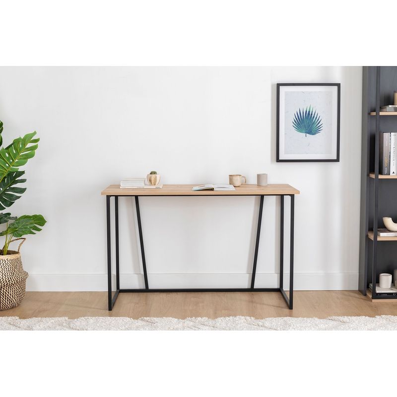 Casa si Gradina - Mobilier - Mese si birouri - Birouri - Birou, Hanah Home, pal melaminat, safir si negru, 120x50x72 cm - Infinity.ro