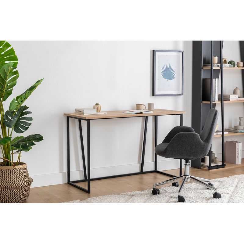 Casa si Gradina - Mobilier - Mese si birouri - Birouri - Birou, Hanah Home, pal melaminat, safir si negru, 120x50x72 cm - Infinity.ro