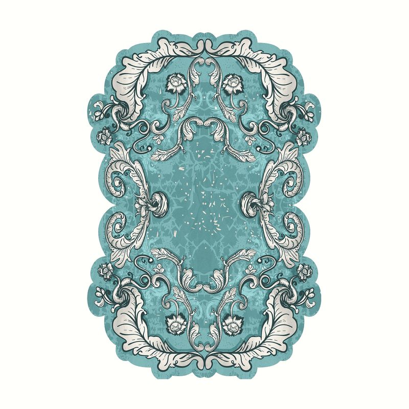 Casa si Gradina - Textile si covoare - Covoare - Covorase intrare - Covoras de intrare, Conceptum Hypnose, turcoaz, 80x200 cm, 100% poliester, antiderapant, lavabil la masina - Infinity.ro