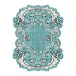 Casa si Gradina - Textile si covoare - Covoare - Covorase intrare - Covoras de intrare, Conceptum Hypnose, turcoaz, 80x200 cm, 100% poliester, antiderapant, lavabil la masina - Infinity.ro