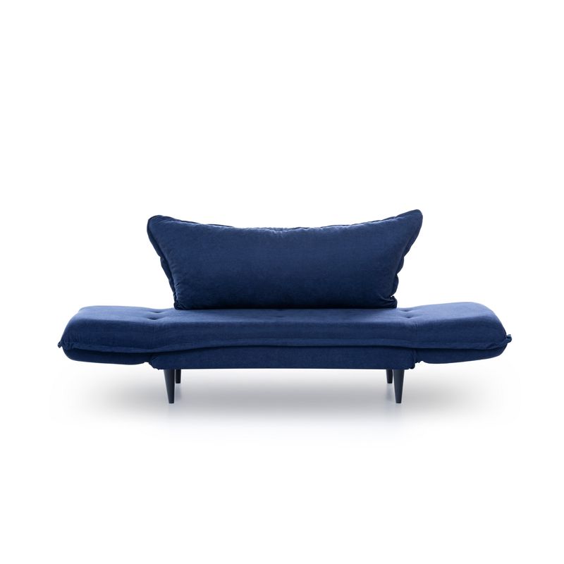 Casa si Gradina - Mobilier - Canapele si coltare - Canapele - Canapea extensibila, Hanah Home, stofa in, albastru marin, 200x70 cm - Infinity.ro