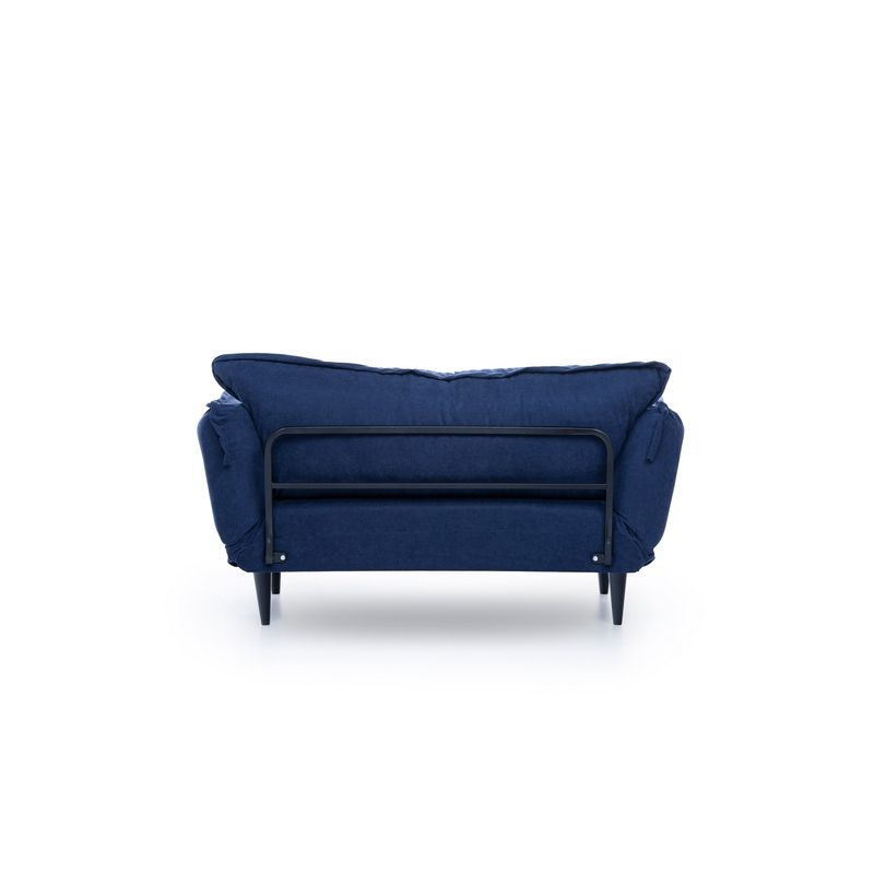 Casa si Gradina - Mobilier - Canapele si coltare - Canapele - Canapea extensibila, Hanah Home, stofa in, albastru marin, 200x70 cm - Infinity.ro