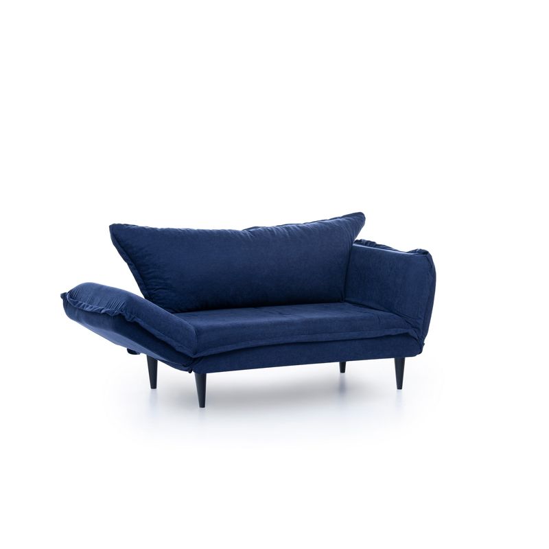 Casa si Gradina - Mobilier - Canapele si coltare - Canapele - Canapea extensibila, Hanah Home, stofa in, albastru marin, 200x70 cm - Infinity.ro