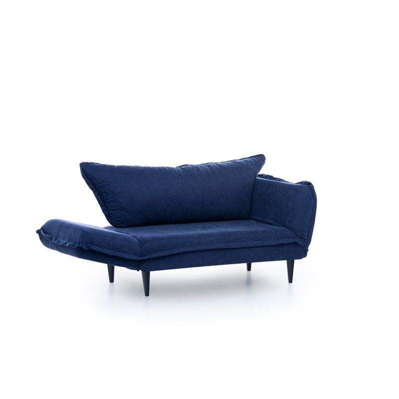 Casa si Gradina - Mobilier - Canapele si coltare - Canapele - Canapea extensibila, Hanah Home, stofa in, albastru marin, 200x70 cm - Infinity.ro