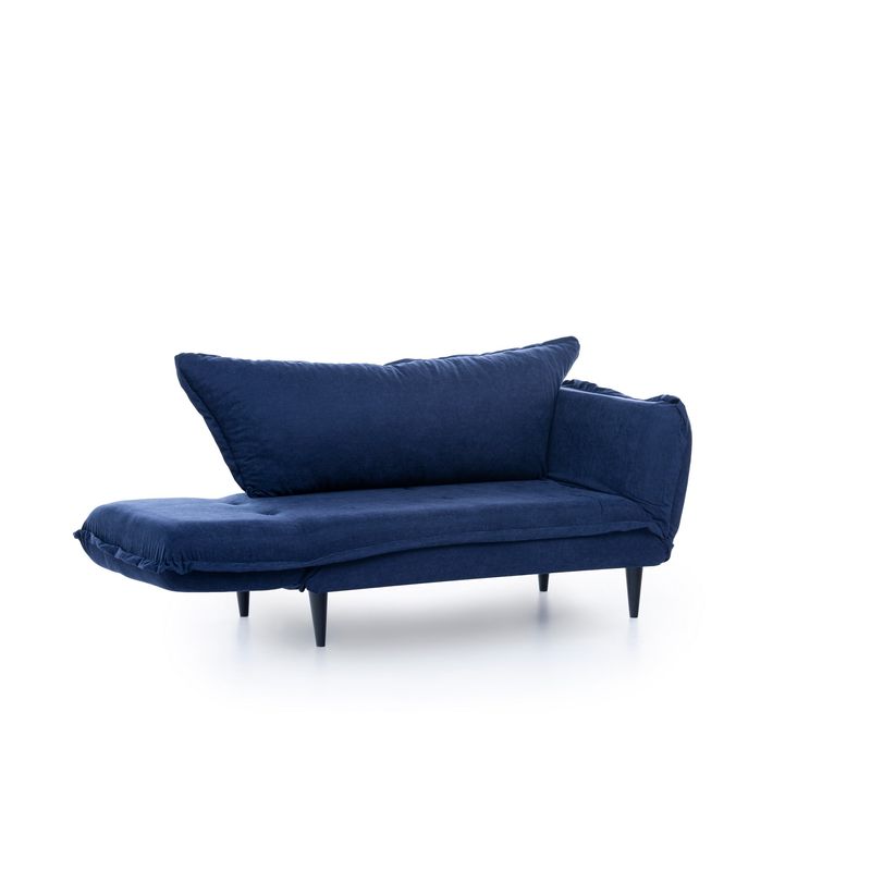 Casa si Gradina - Mobilier - Canapele si coltare - Canapele - Canapea extensibila, Hanah Home, stofa in, albastru marin, 200x70 cm - Infinity.ro