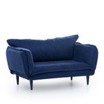 Casa si Gradina - Mobilier - Canapele si coltare - Canapele - Canapea extensibila, Hanah Home, stofa in, albastru marin, 200x70 cm - Infinity.ro