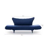 Casa si Gradina - Mobilier - Canapele si coltare - Canapele - Canapea extensibila, Hanah Home, stofa in, albastru marin, 200x70 cm - Infinity.ro