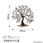 Casa si Gradina - Decoratiuni - Decoratiuni perete - Accesoriu decorativ de perete, Wallxpert, metal, multicolor, 60x60 cm, 891TNL2427 - Infinity.ro