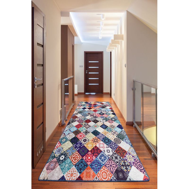 Casa si Gradina - Textile si covoare - Covoare - Covorase intrare - Covoras de intrare, Conceptum Hypnose, multicolor, 80x200 cm, 100% poliester, antiderapant, 882CHL2474 - Infinity.ro